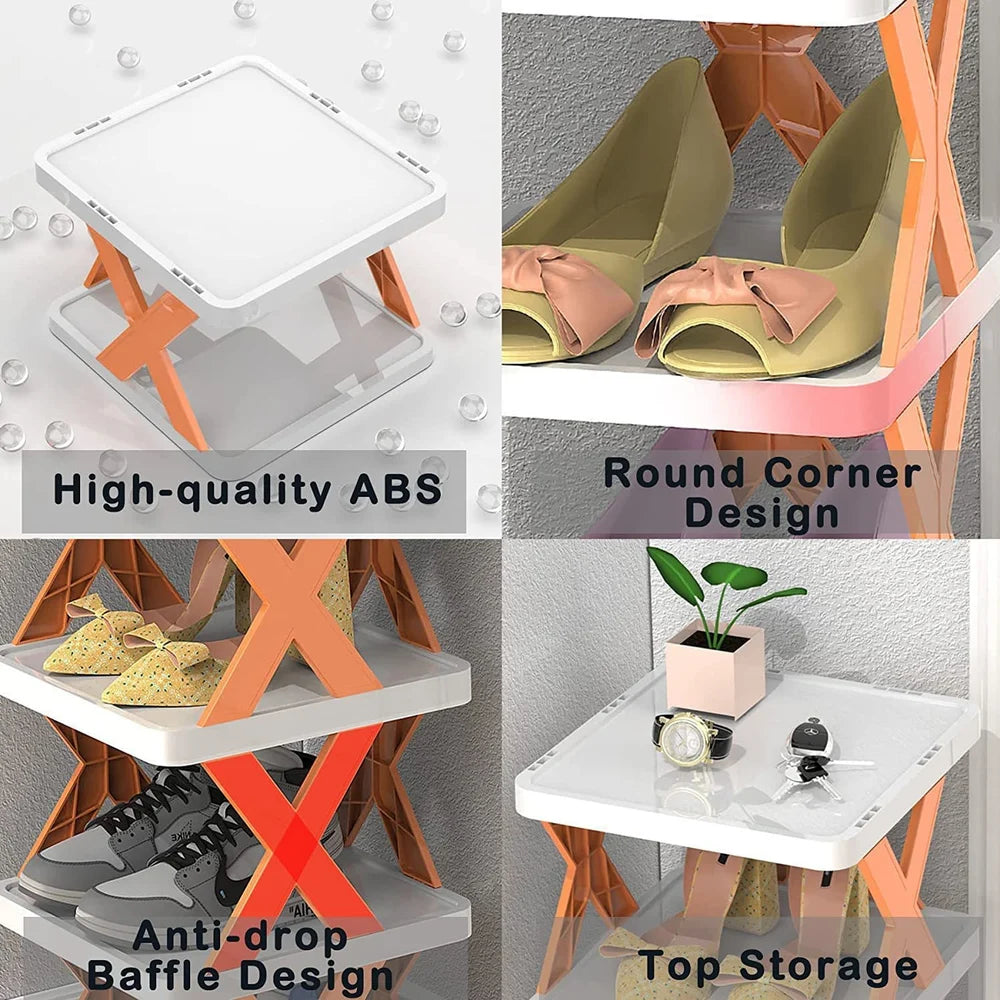 FlexiStack Portable 6-Layer Shoe Rack