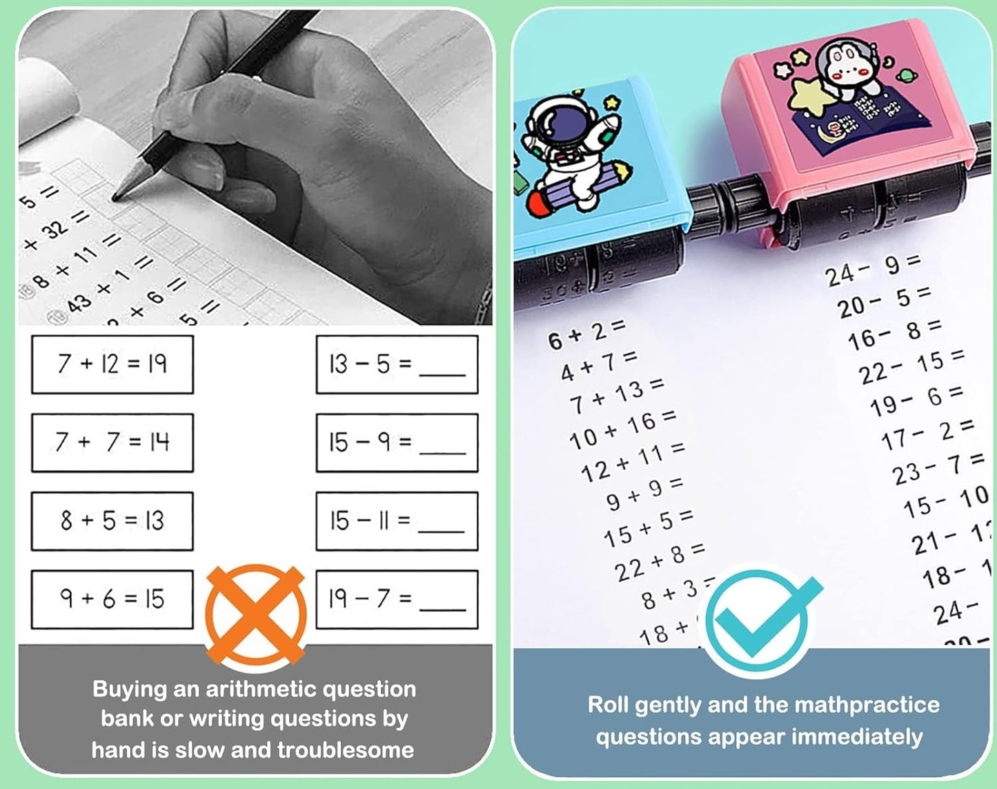 Math Roller Plus-Minus Stamp (Set of 2)