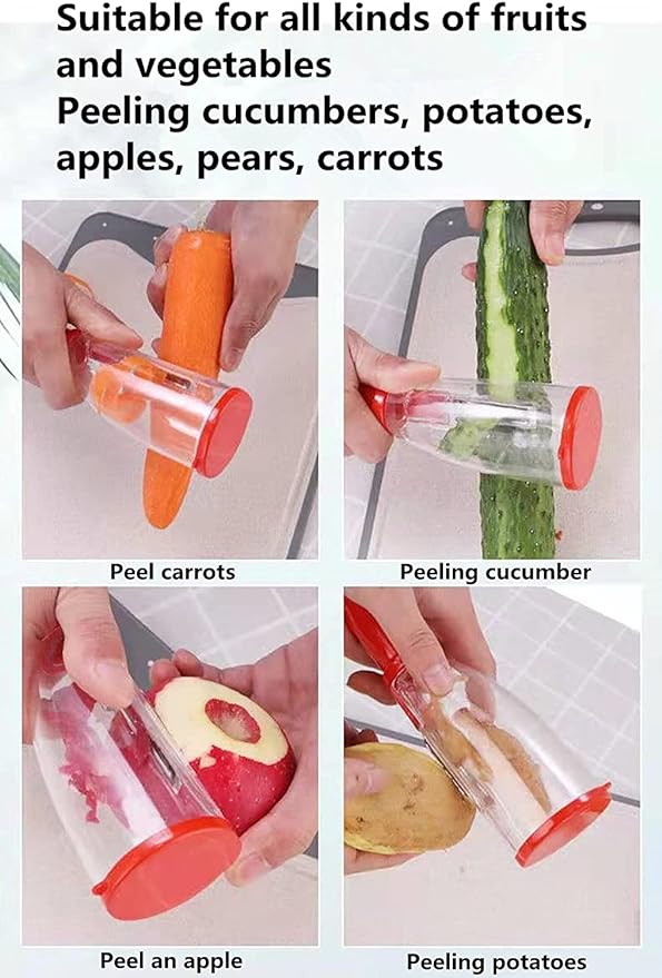 PeelMaster Plus - Vegetable & Fruit Peeler with Container (set of 1)