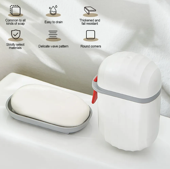 Travel-Buddy Portable Soap Container with Dish