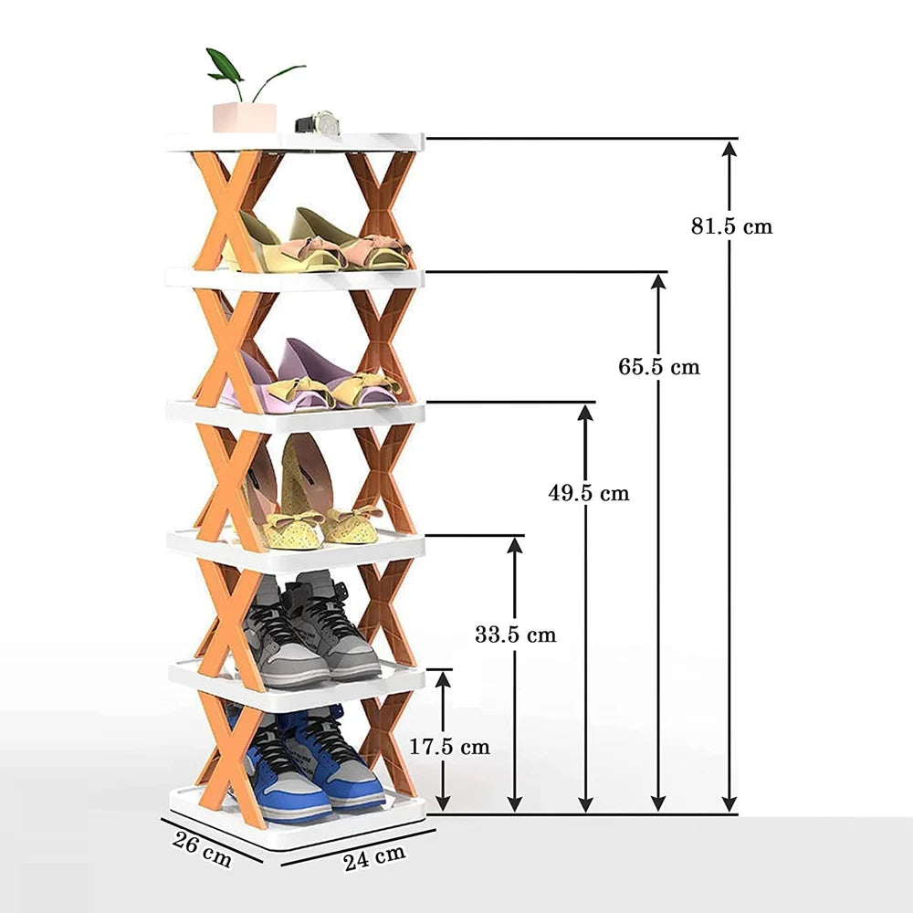 FlexiStack Portable 6-Layer Shoe Rack