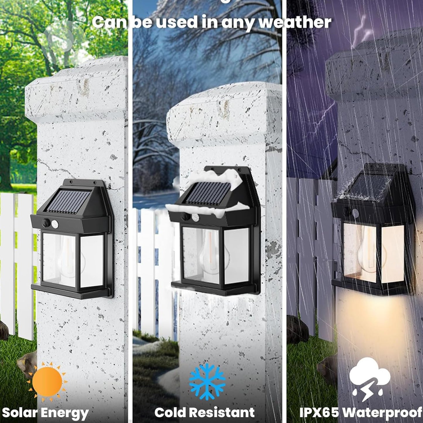 SolarSense Motion Lamp, Wireless outdoor Solar Wall Bulb Lamp (1 Piece)